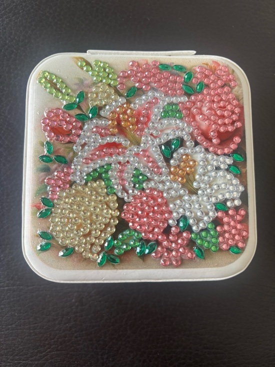 Hand Crafted Other - Handcrafted Rhinestone Embellished Floral Jewelry Box  (sealed)